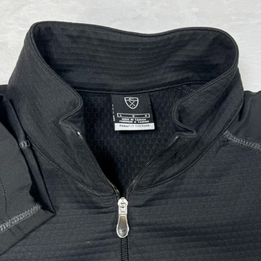 NIke Golf - Therma 1/4 Zip Pullover Sweater - Men's L - Black Golf Performance - Picture 2 of 7